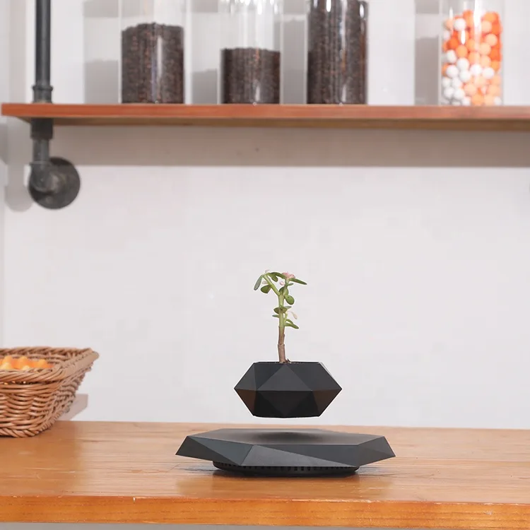 Nordic Ins Decor Indoor Flowerpots Vase Simple Succulent Magnetic Floating Levitating Flower Pot - 图片 6