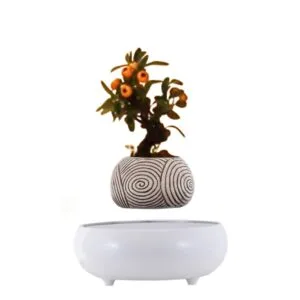 Indoor Decoration Artificial Plants Plastic Tree with Pot Faux Simulation Plantas Magnetic Levitation Floating Bonsai
