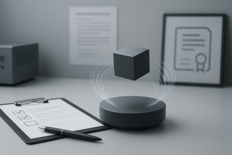 Cover image: magnetic levitation manufacturer evaluation checklist on a modern engineering desk