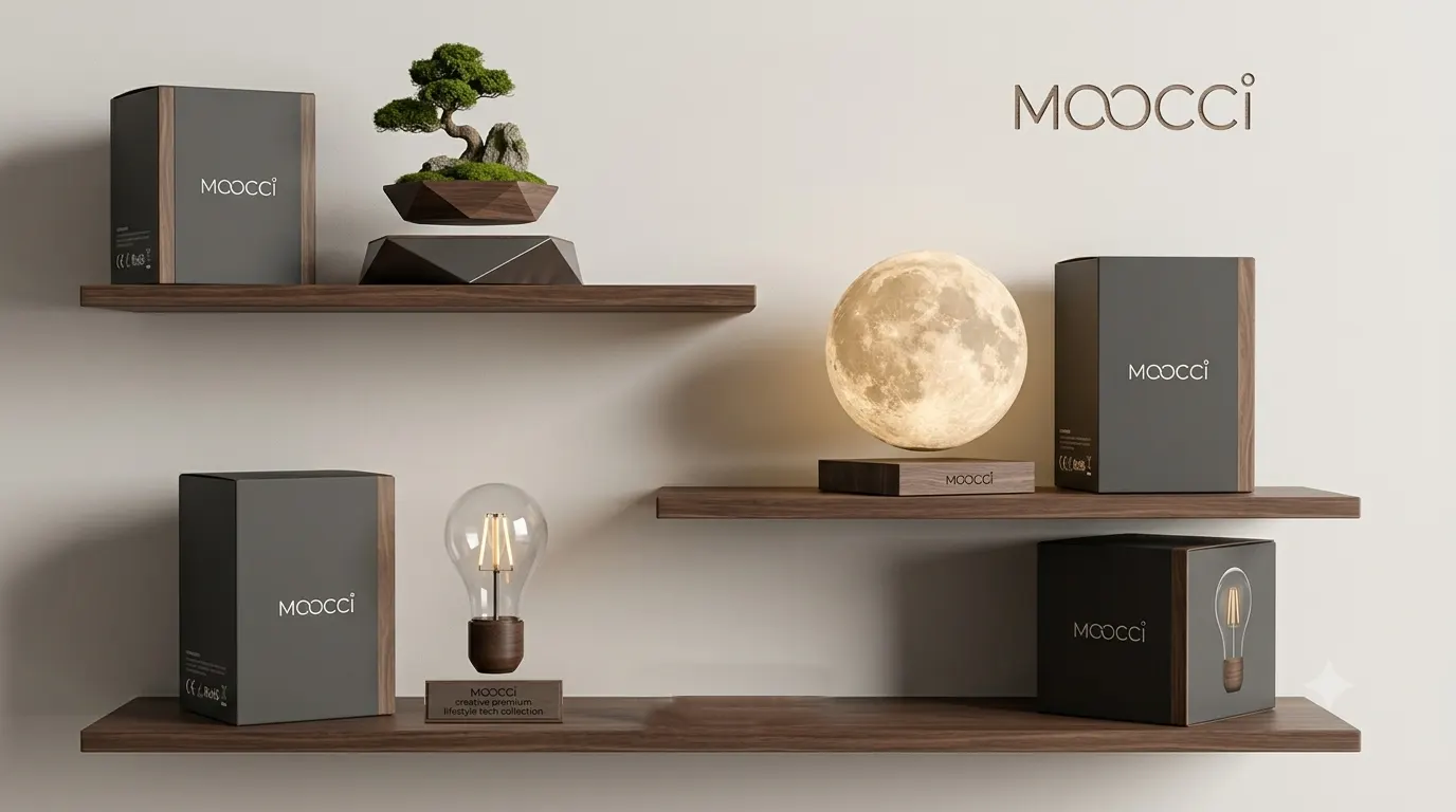 wireless induction power magnetic levitation floating lighting product system